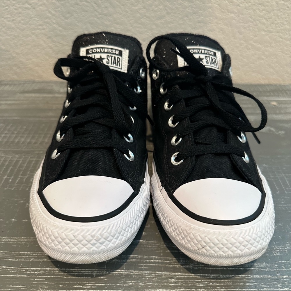 Converse All Star Black with chunky glitter